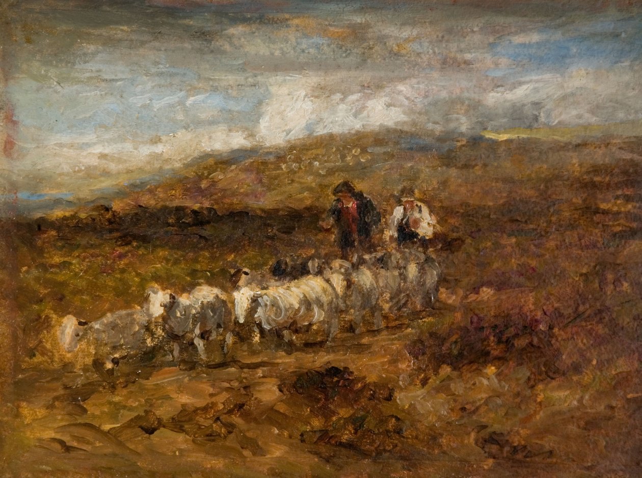 Welshe Herders, 1841 door David Cox the elder