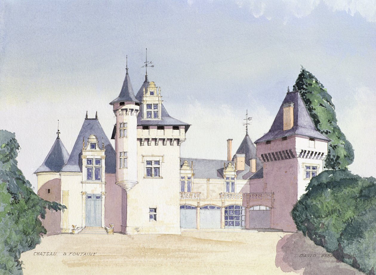 Kasteel a Fontaine door David Herbert