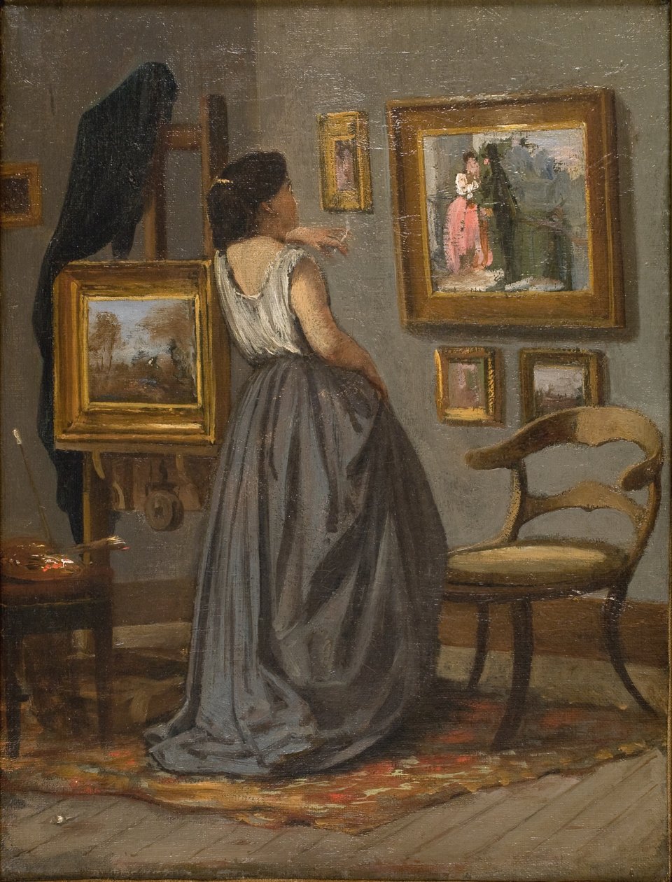 Een dame in de studio door David Jacobsen