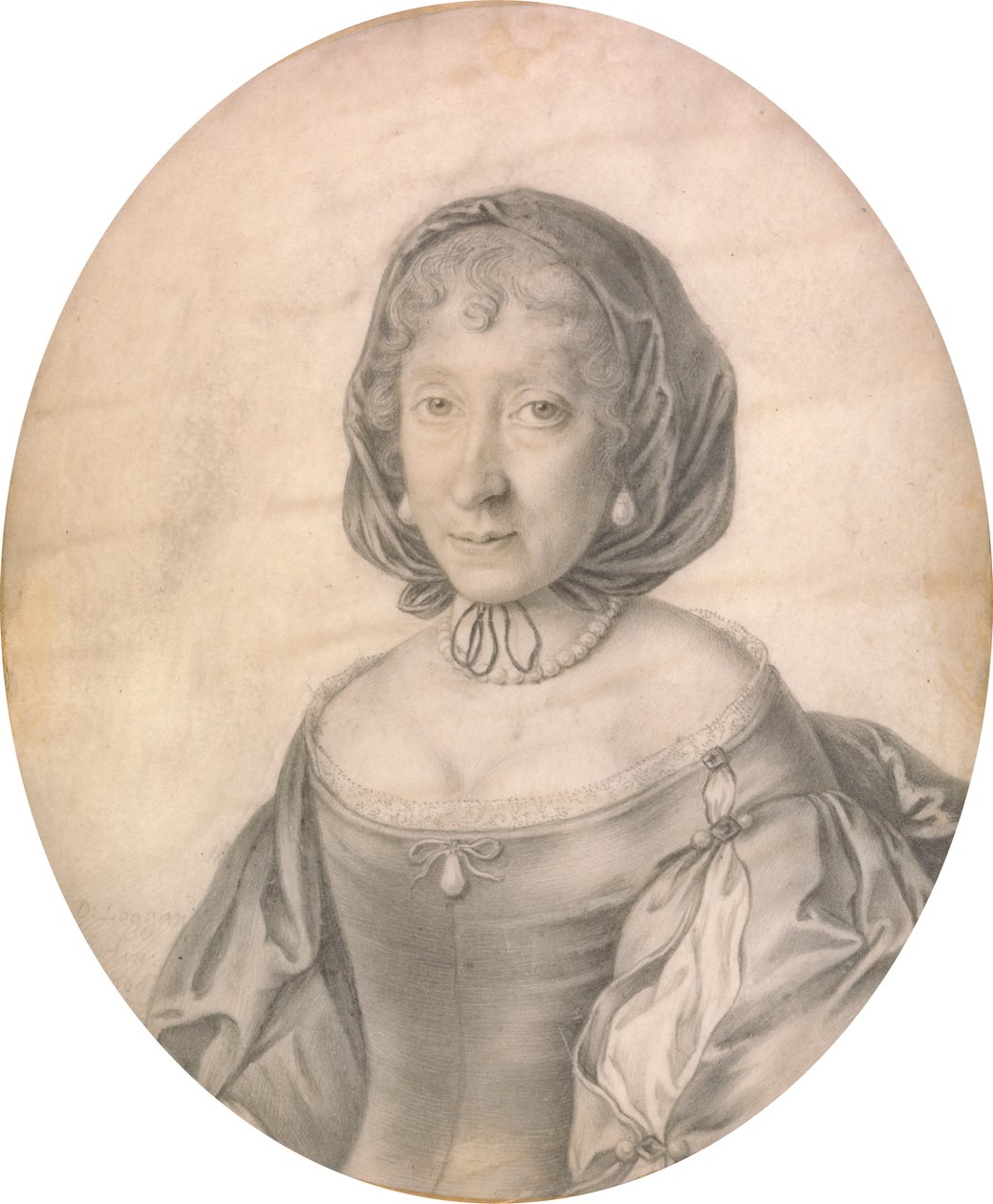 Portret van een dame door David Loggan