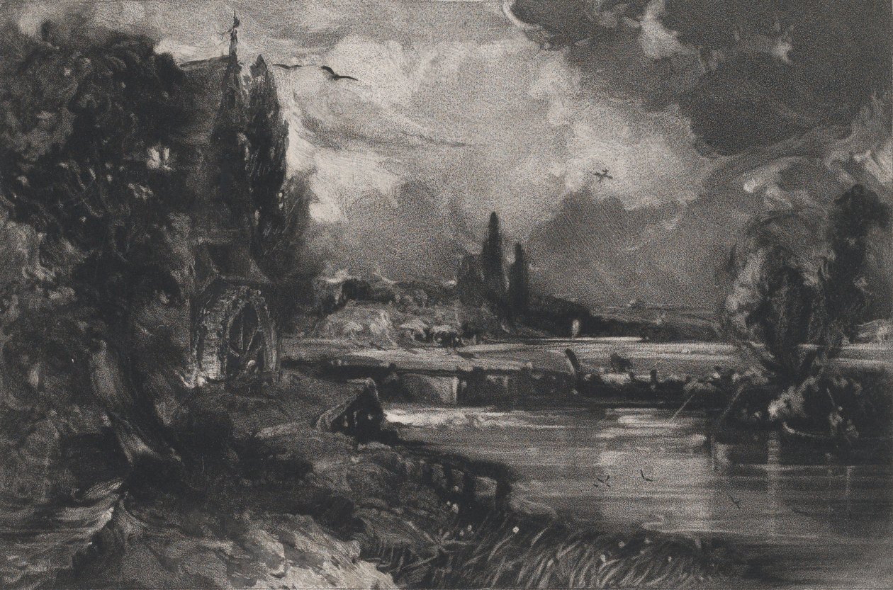 Een molen, 1829 door David Lucas