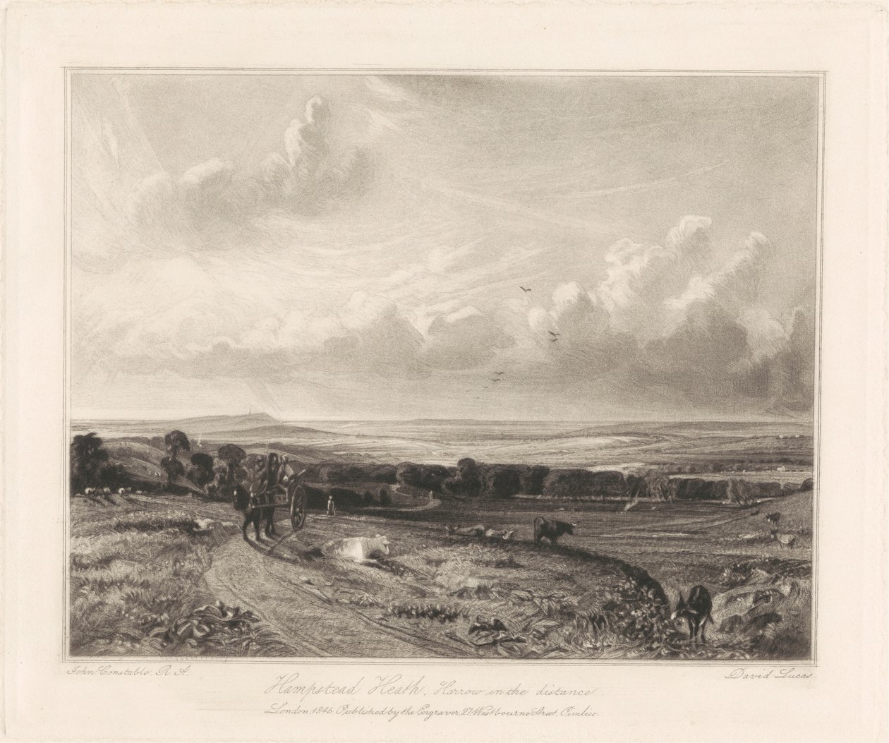 Hampstead Heath, Harrow in de verte door David Lucas