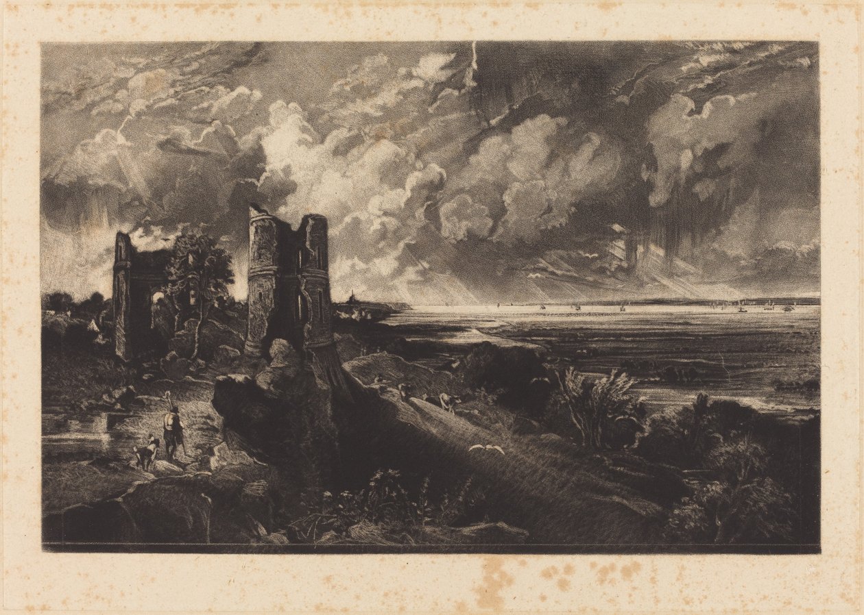 Hadleigh Castle (Kleine Plaat) door David Lucas after John Constable