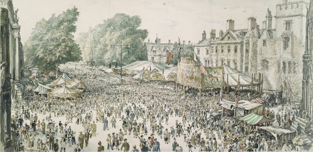 St. Giles Fair, Oxford door David Muirhead Bone