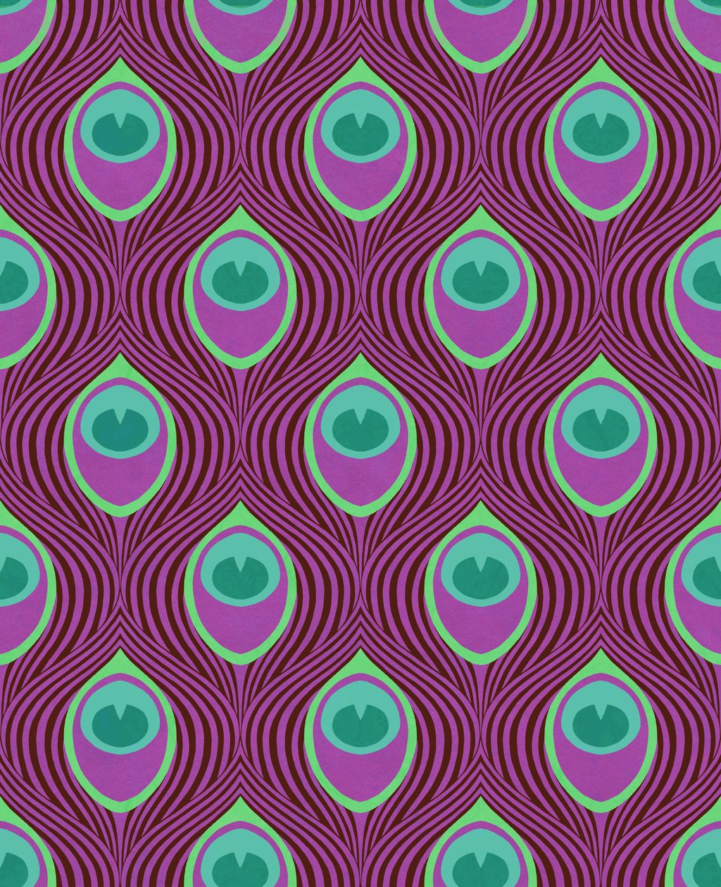 Pauw Magenta, 2019 (gemengde techniek digitaal) door David Newton