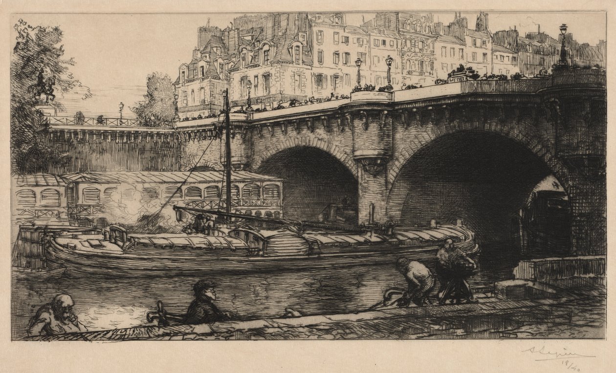 Le Pont Neuf door David Octavius Hill