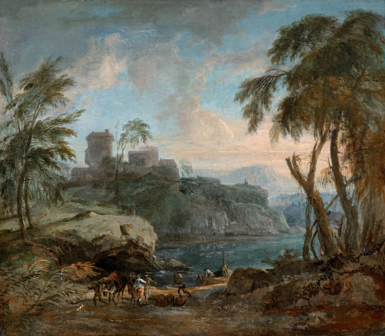 Ideaal landschap (avondstemming) door David Richter d. Ä.