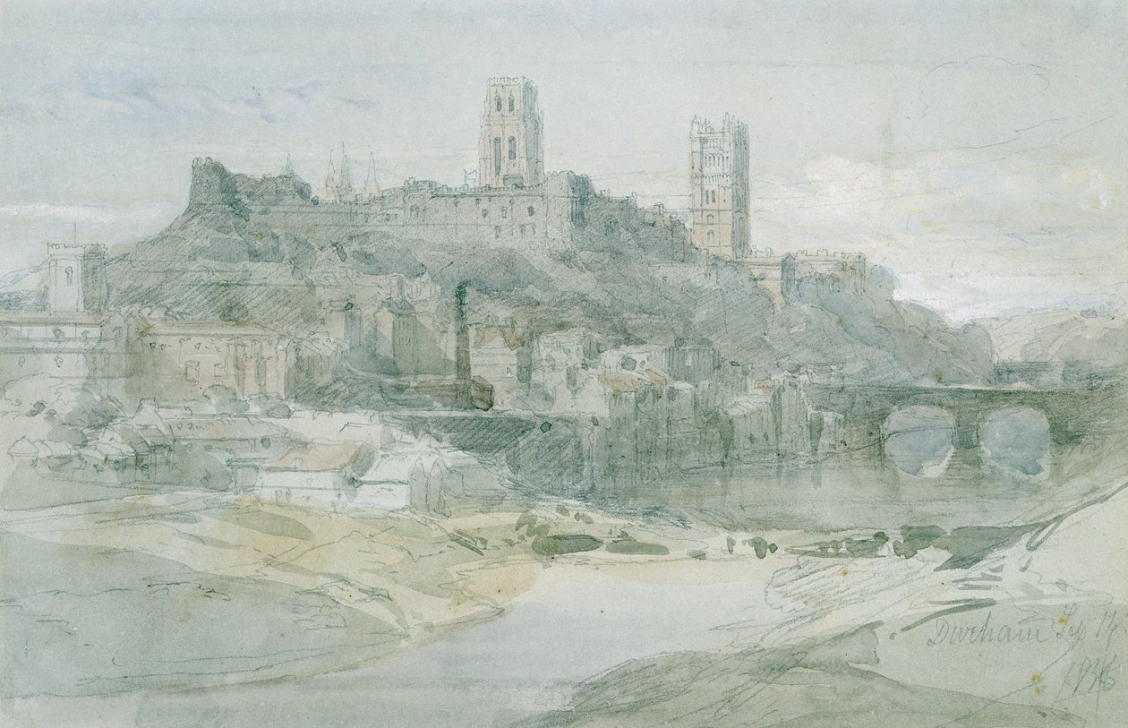 Durham, 1836 door David Roberts