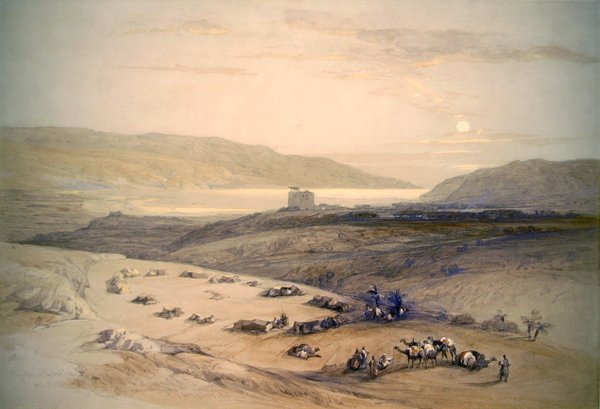 Jericho en de Dode Zee door David Roberts