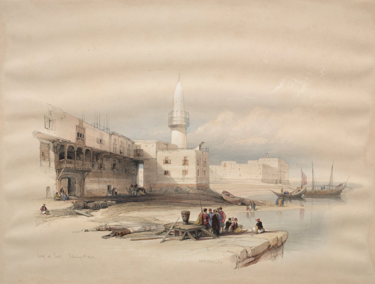 Kade in Suez door David Roberts
