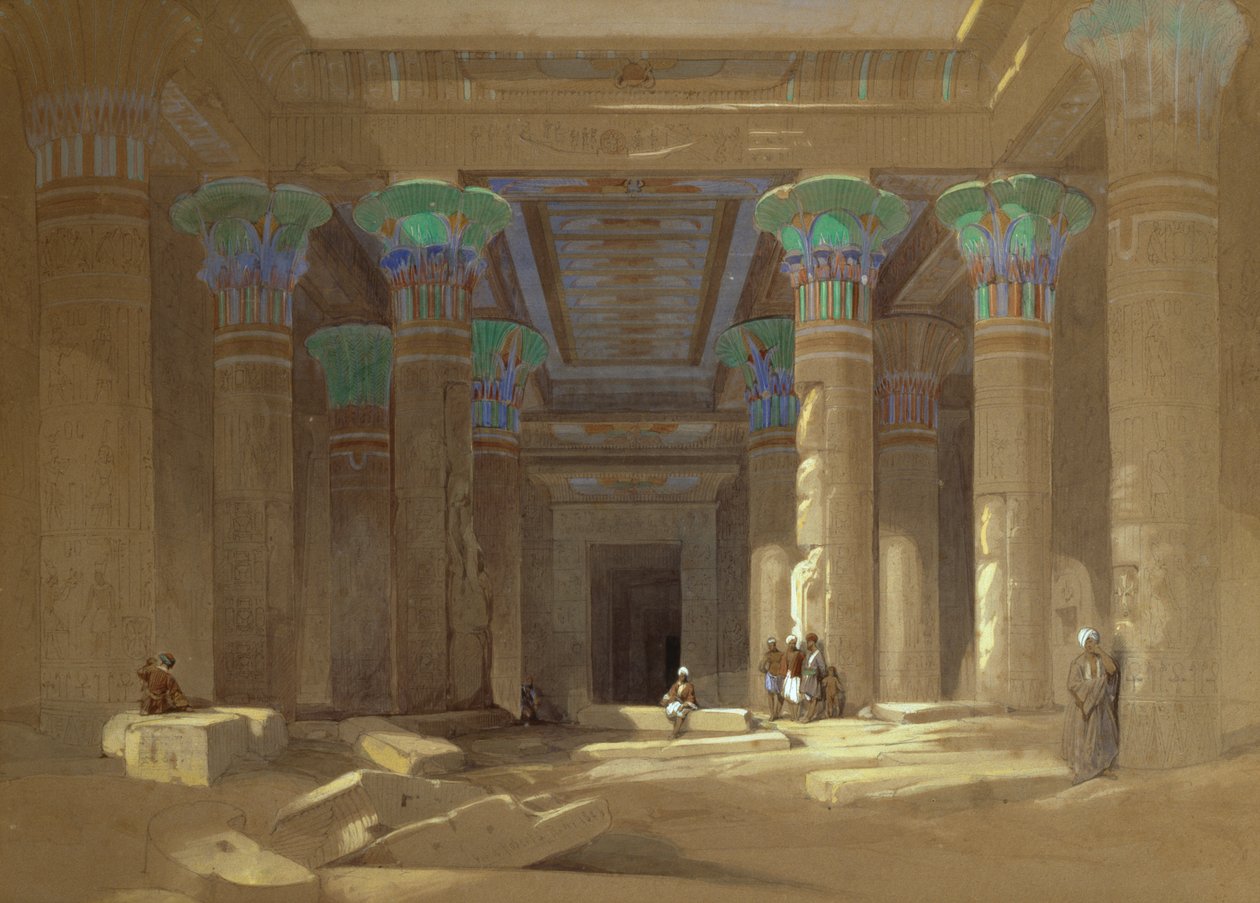 Tempel van Philae, Egypte door David Roberts