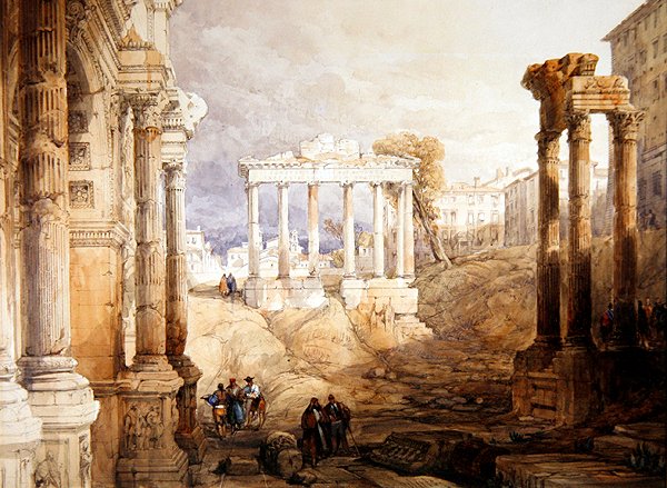 Het Forum, Rome door David Roberts