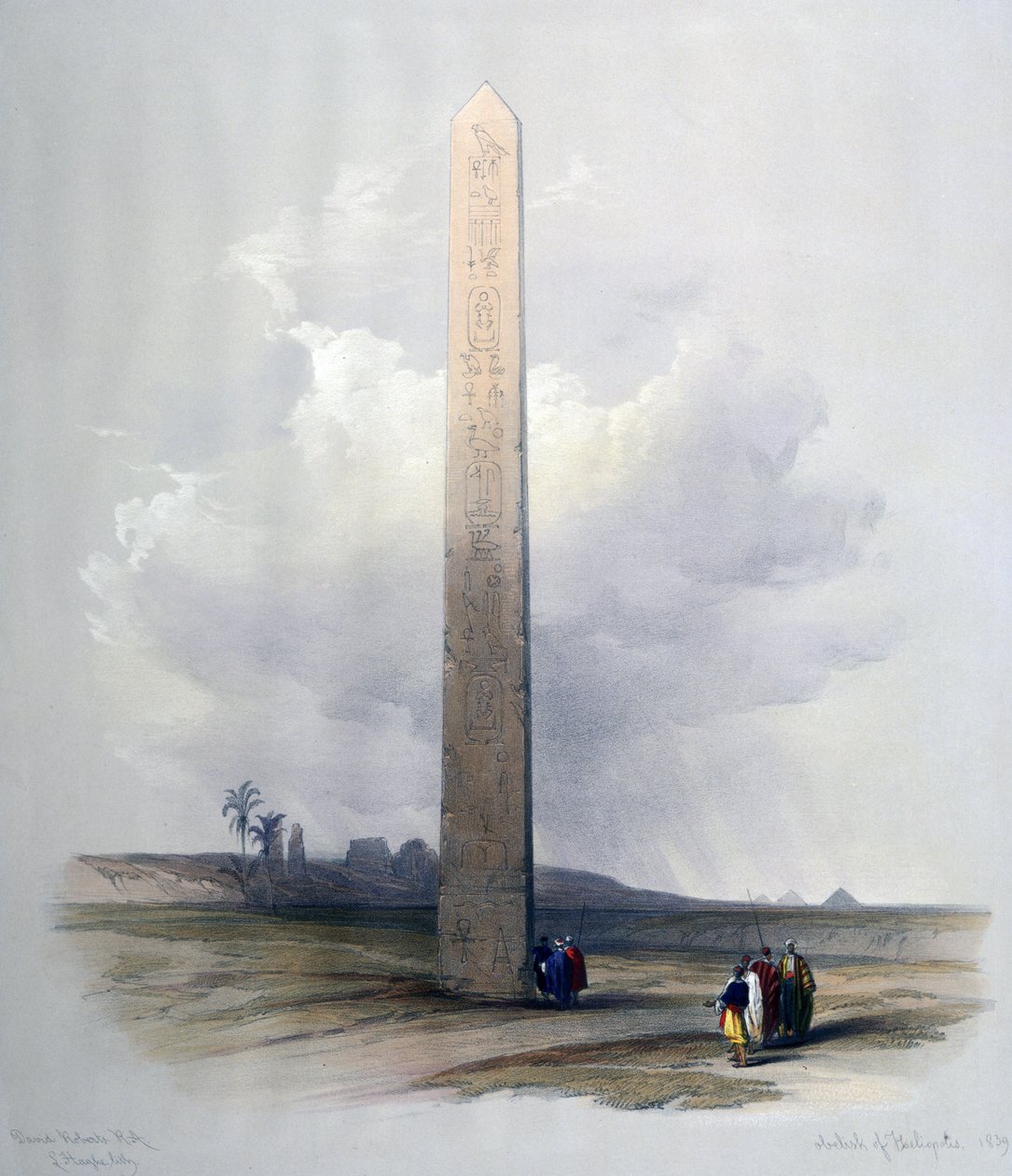 De Obelisk van Heliopolis door David Roberts