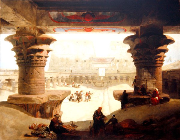De tempel van Edfou, Opper-Egypte door David Roberts