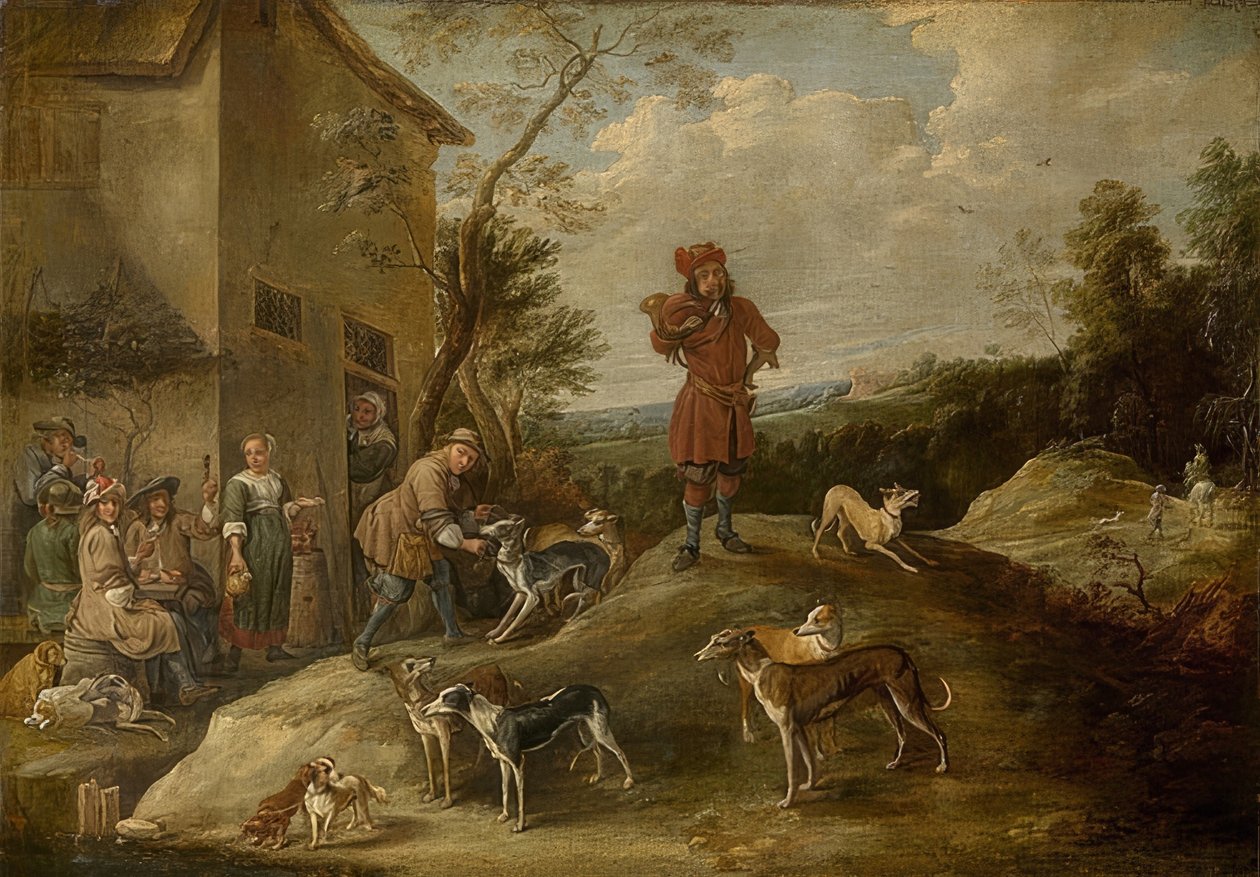 Rustende jagers door David Teniers the Elder