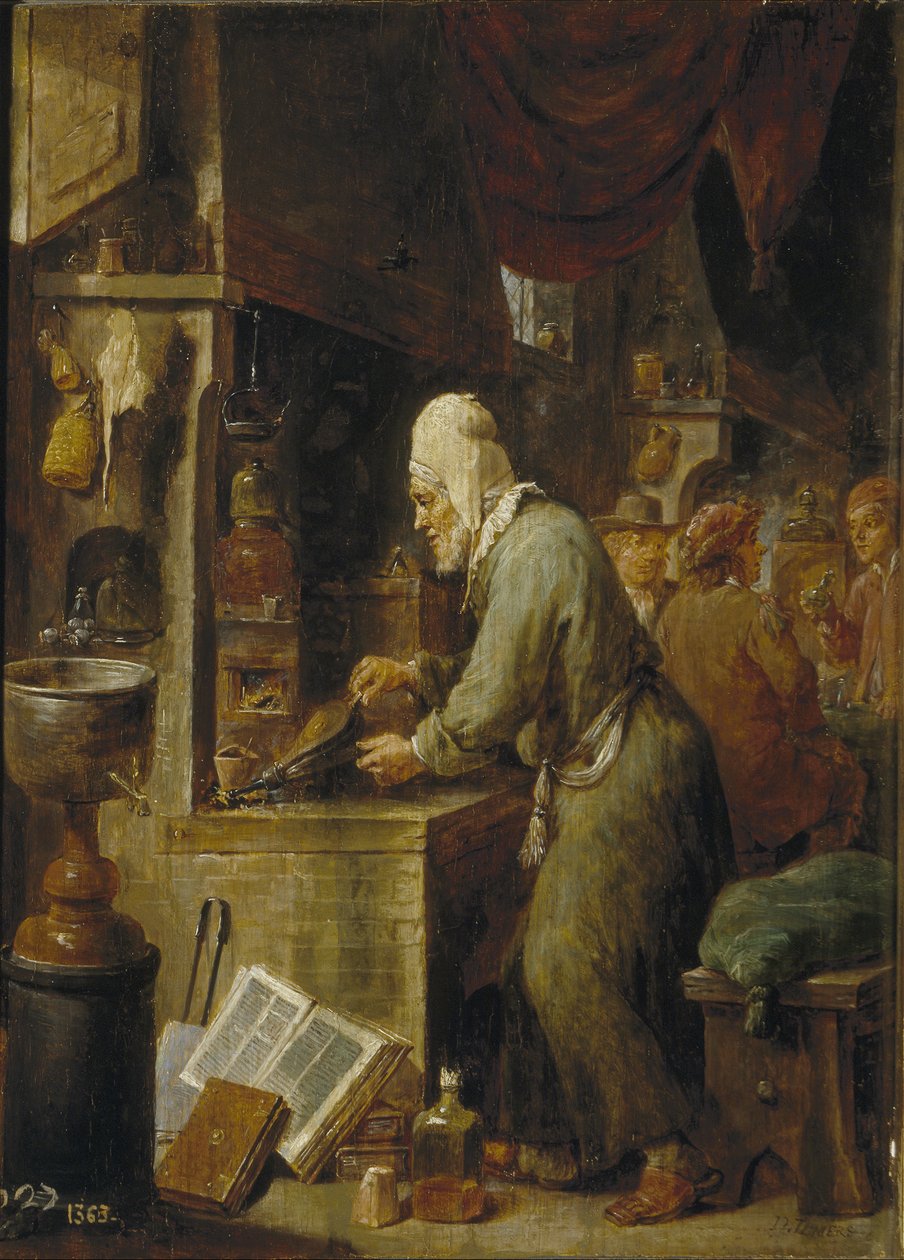 Een alchemist, 1631-1640 door David Teniers the Younger