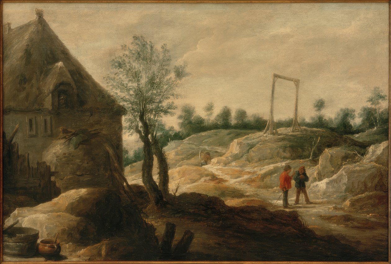Landschap met boerderij door David Teniers the Younger
