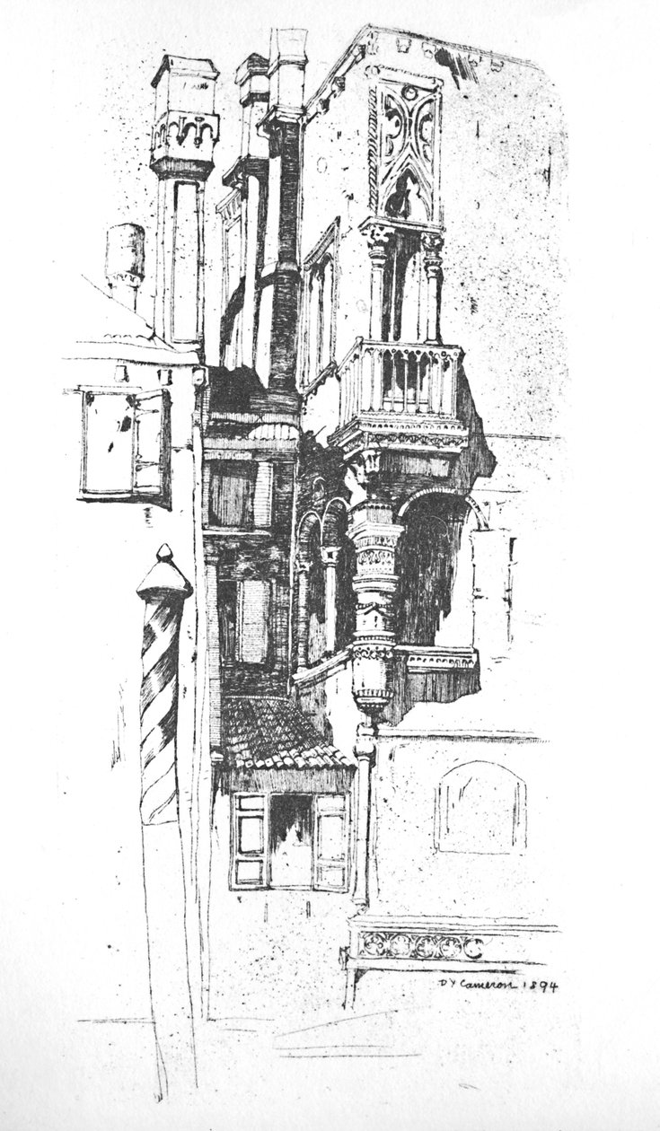 Huis van Tintoretto, ca. 1894, 1925 door David Young Cameron