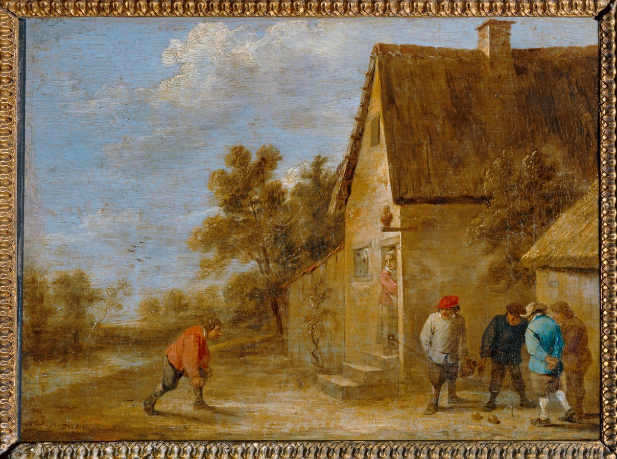 Jeu de boules ... door David the Younger Teniers