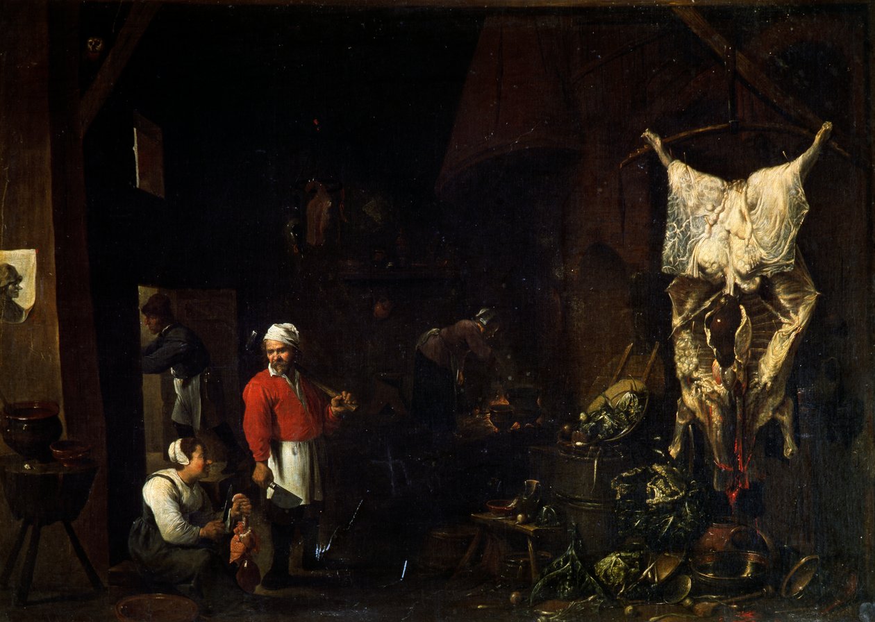 De Slager door David Teniers the Younger