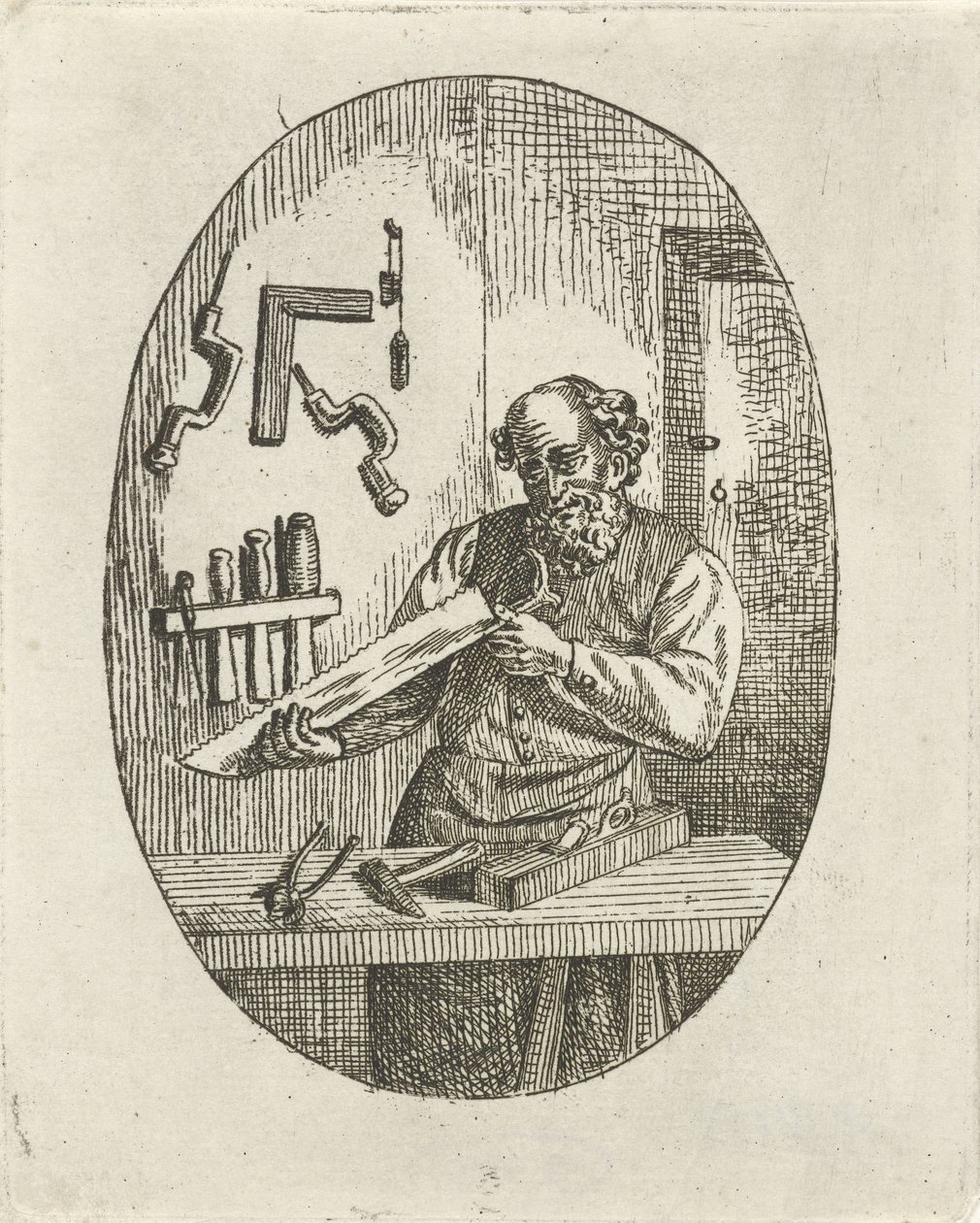 Timmerman door David van der Kellen