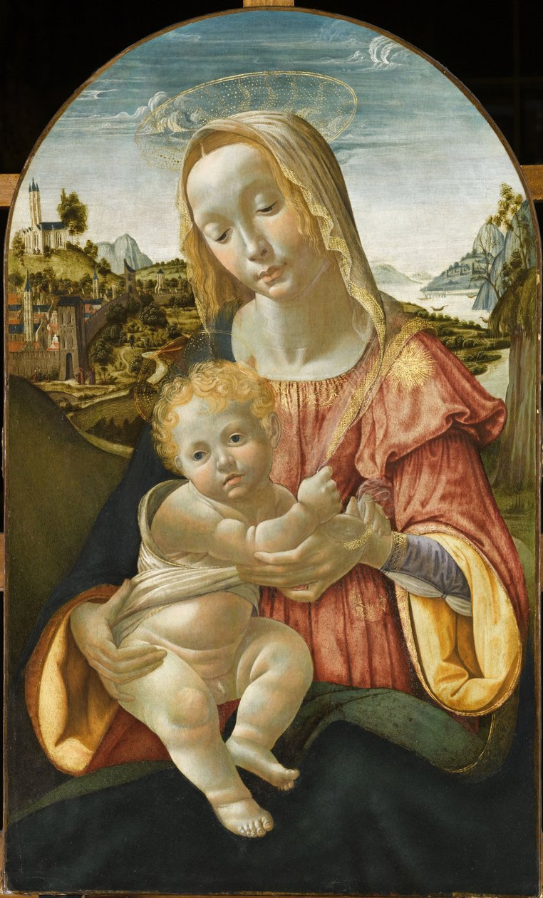 Maagd en Kind, ca. 1487-1488 door Davide Ghirlandaio