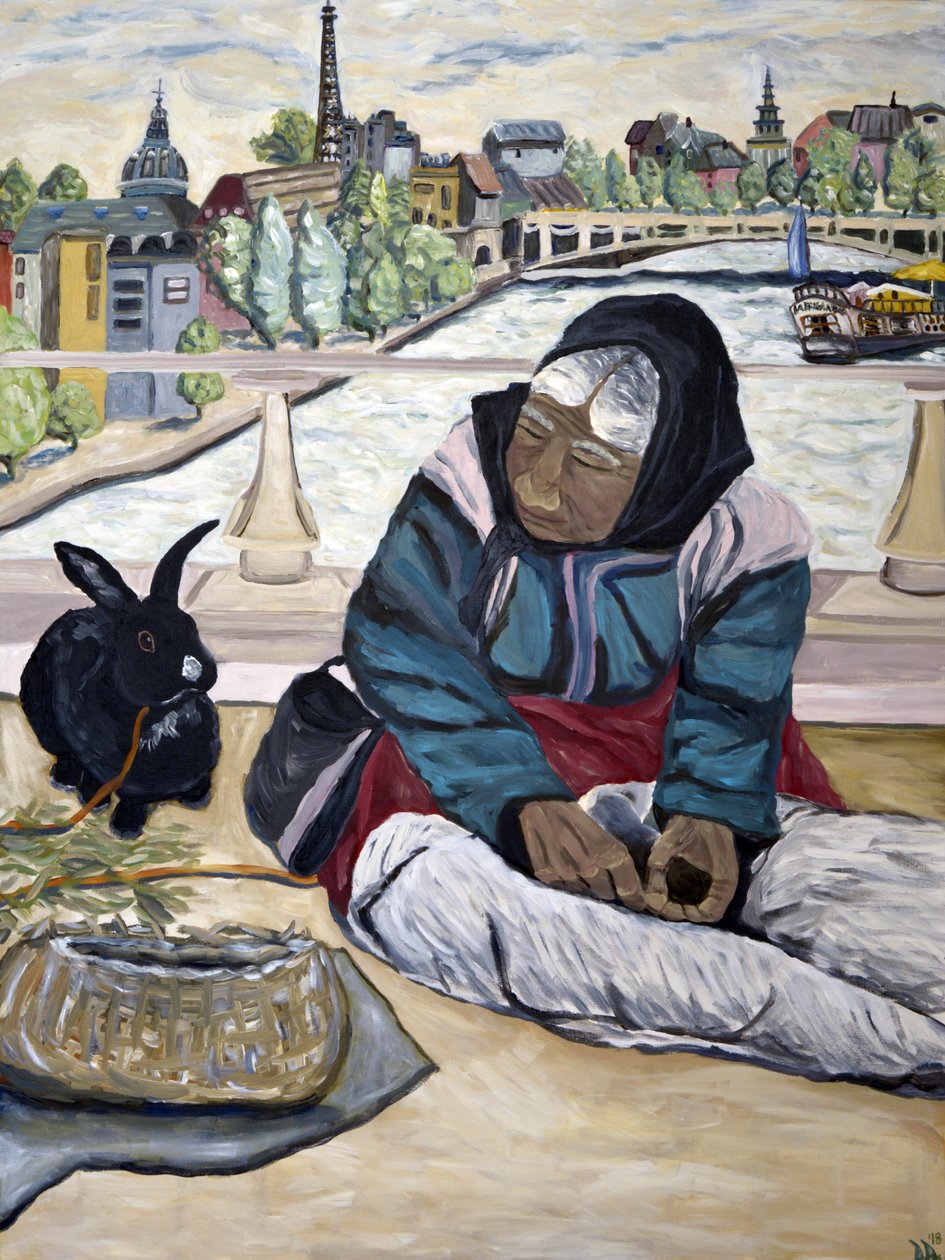 Parijzenaars, 2017 (acryl op doek) door Deborah Eve Alastra