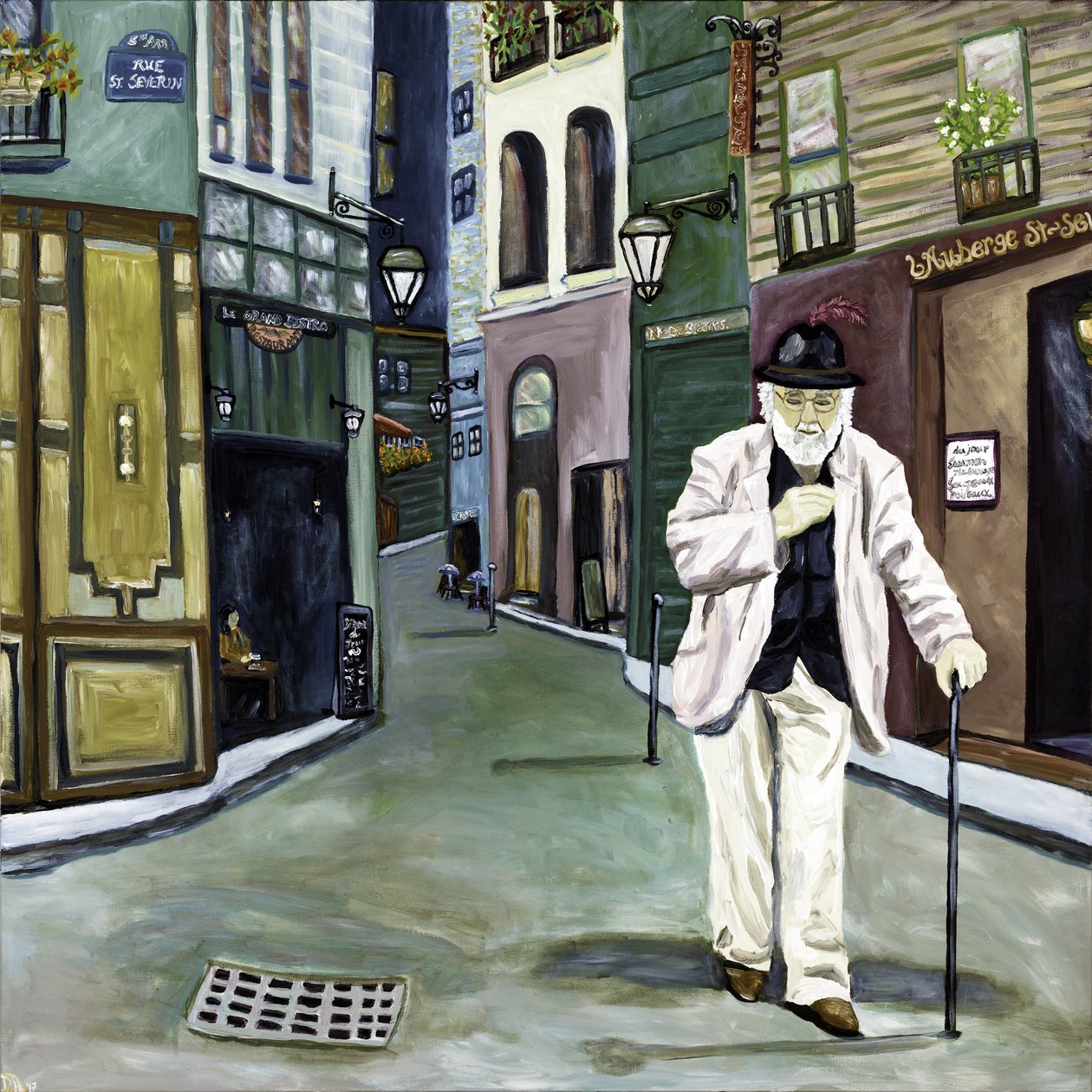 Parisien, 2018 (acryl op doek) door Deborah Eve Alastra