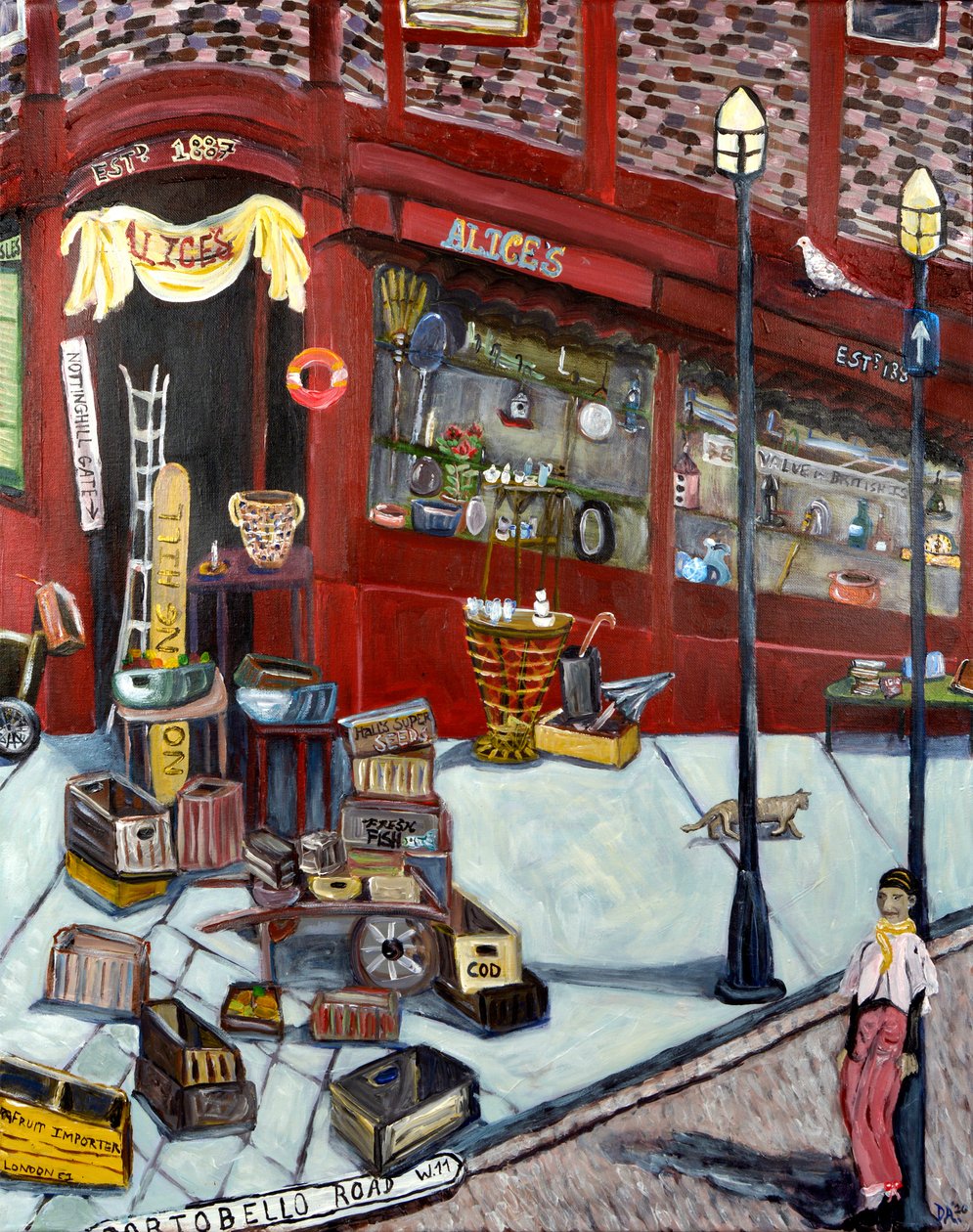 Portobello Road, 2020 (acryl/medium) door Deborah Eve Alastra