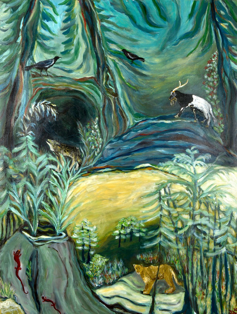 ReGrowth, 2021 (acrylverf op doek) door Deborah Eve Alastra
