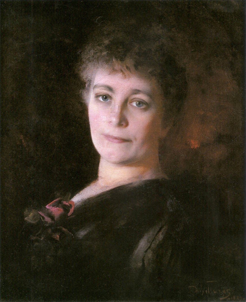 Portret van de kunstenaar Mevrouw Escobar door Decio Villares