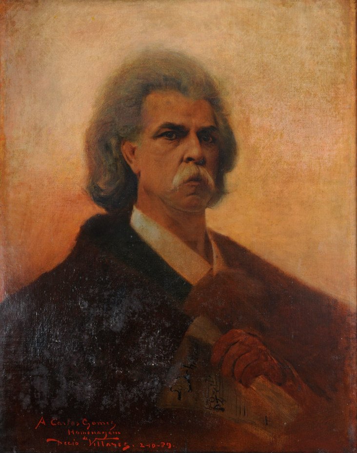 Portret van de maestro Antonio Carlos Gomes door Decio Villares