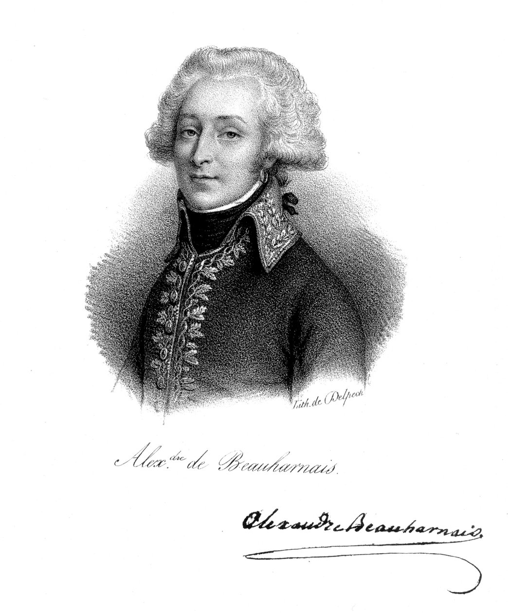 Alexandre, Burggraaf de Beauharnais 1760-1794, Franse soldaat door Delpech