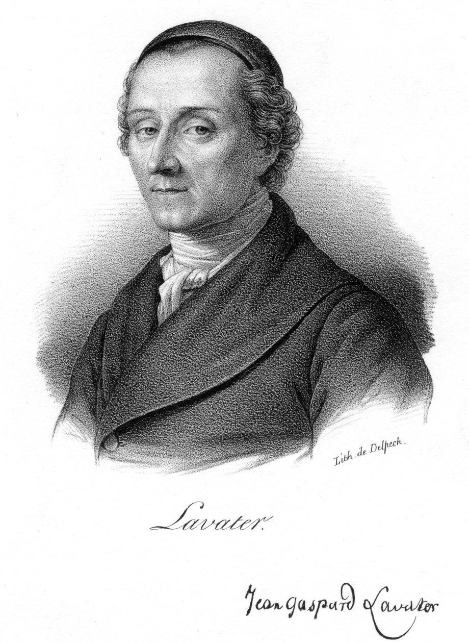 Johann Kaspar Lavater, Zwitserse fysiognomist en theoloog, ca. 1830 door Delpech