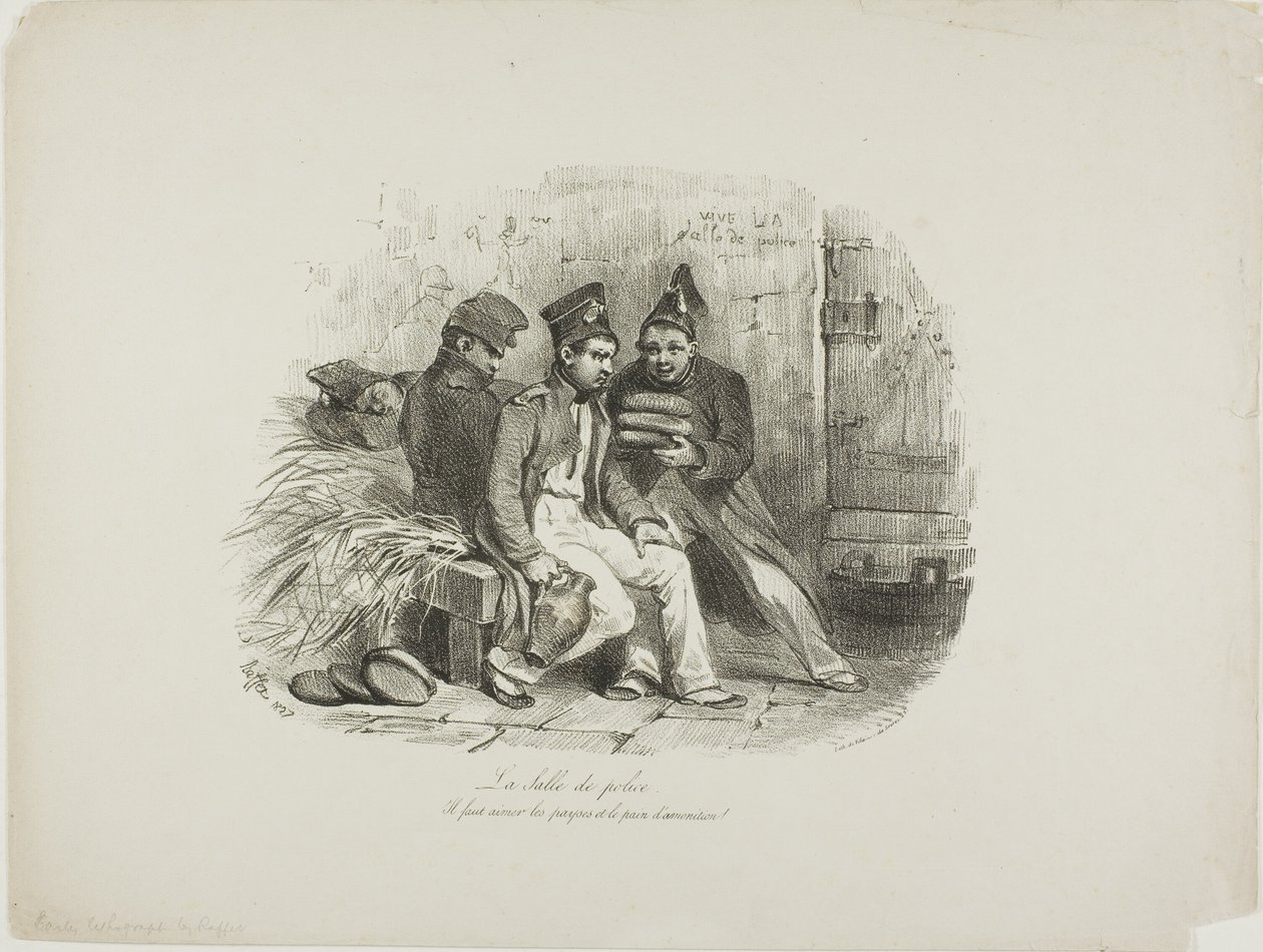 Militaire gevangenis door Denis Auguste Marie Raffet