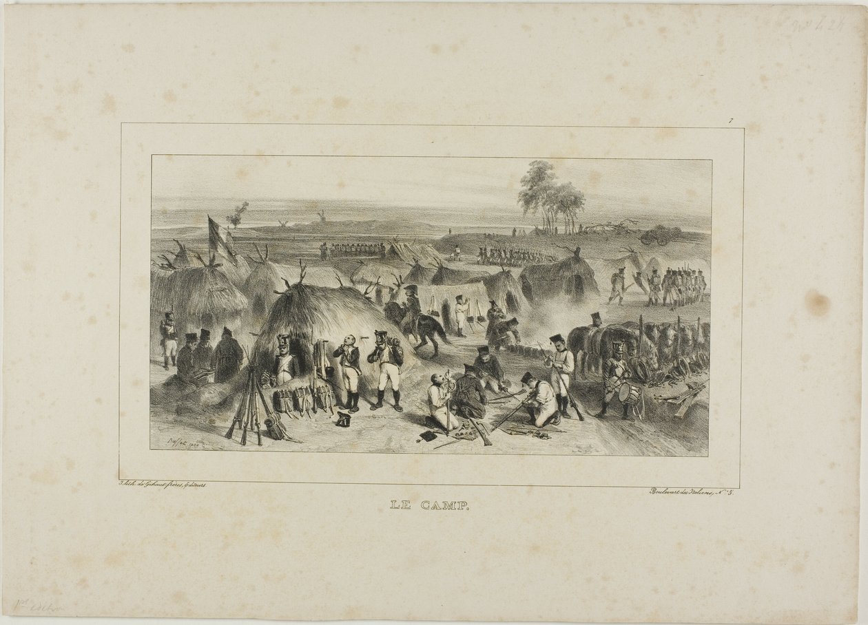 Het kamp door Denis Auguste Marie Raffet