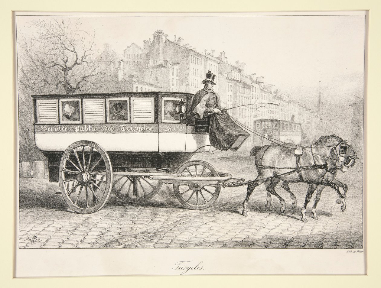 Driewielers door Denis Auguste Marie Raffet
