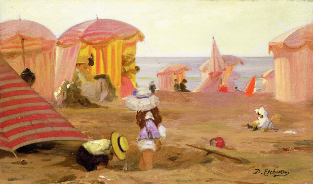 Op het strand door Denis Etcheverry