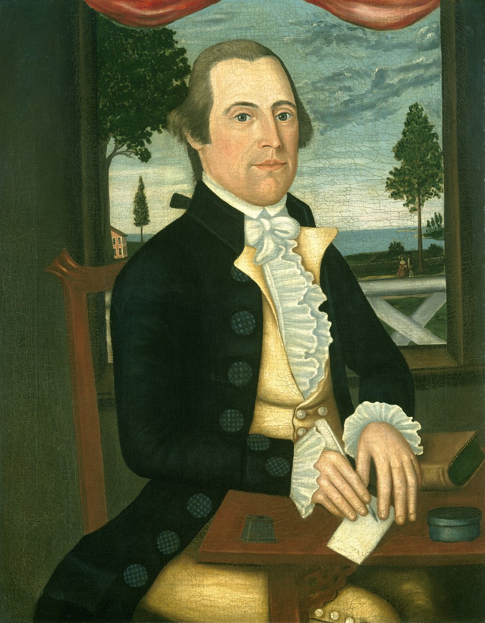 Kapitein Elisha Denison, ca.1790 door Denison Limner