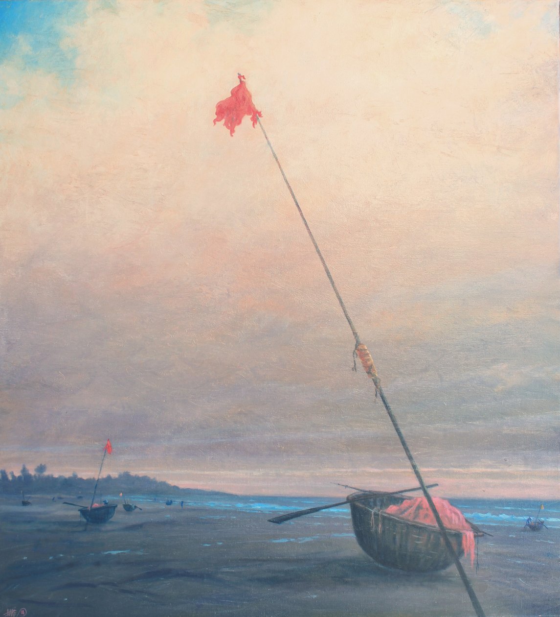 Vietnamese Visserij Coracles door Derek Hare