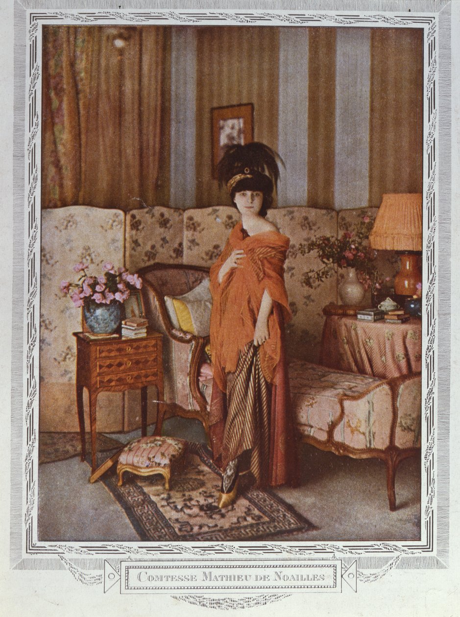 Gravin Anna de Noailles (1876-1933) 1913 door Marcellin Gilbert Desboutin