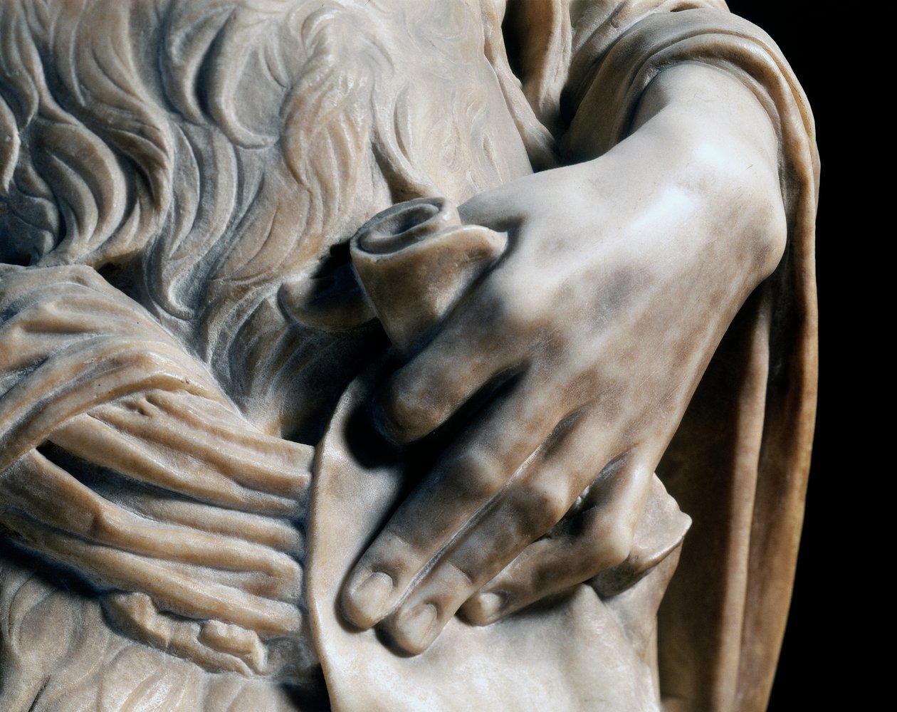 Jonge Sint-Jan de Doper (detail) door Desiderio da Settignano