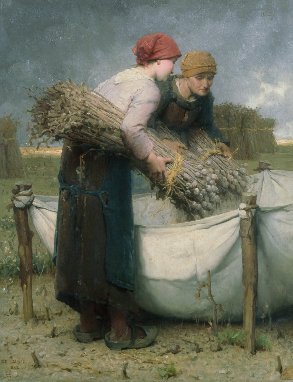 Vrouwen in het veld, 1882 door Desire Francois Laugee
