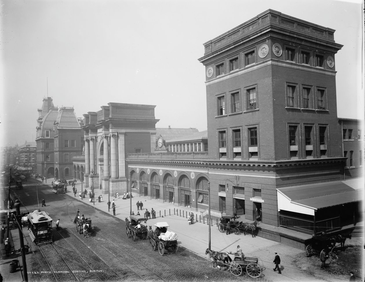 North Terminal Station, Boston door Detroit Publishing Co.