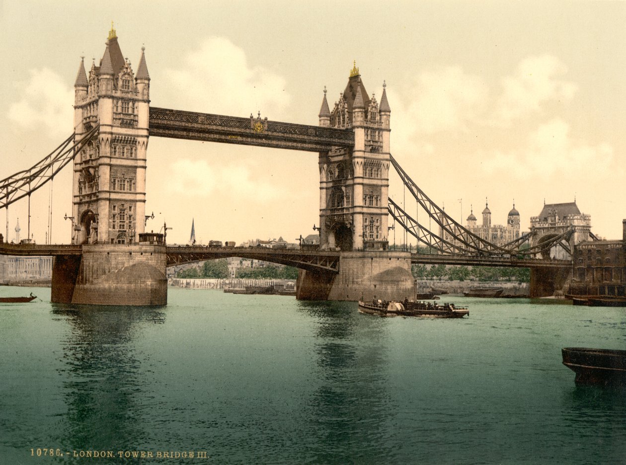 Tower Bridge, Londen door Detroit Photographic Co.