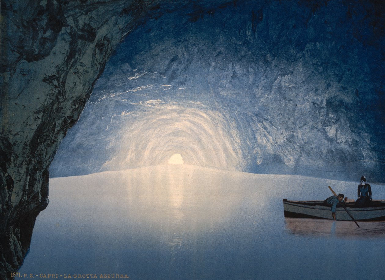 Blauwe grot, Capri-eiland, 1890-1900 door Detroit Publishing Co.