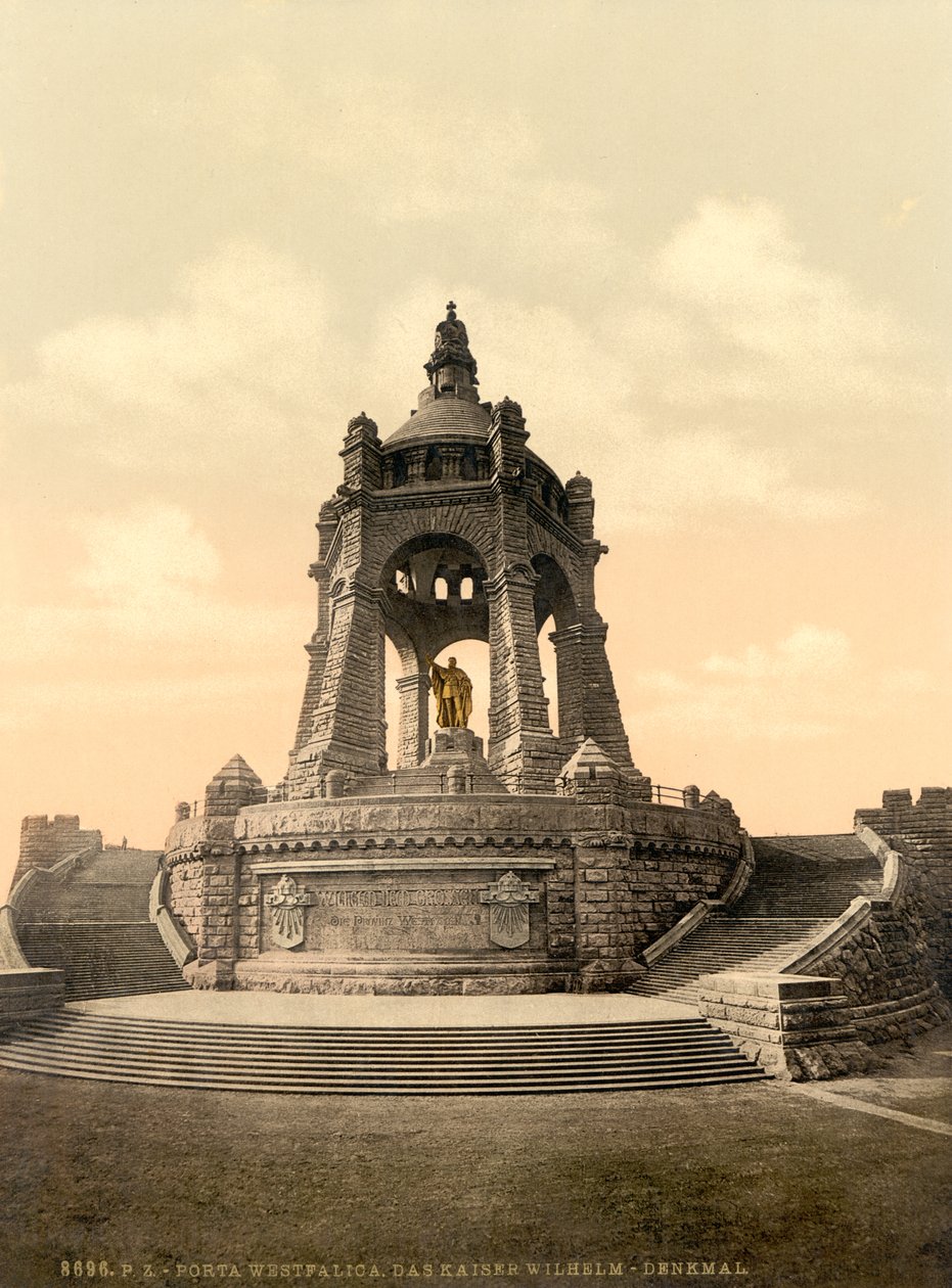 Kaiser Wilhelm Monument, Westfalen, Duitsland, ca. 1900 door Detroit Publishing Co.
