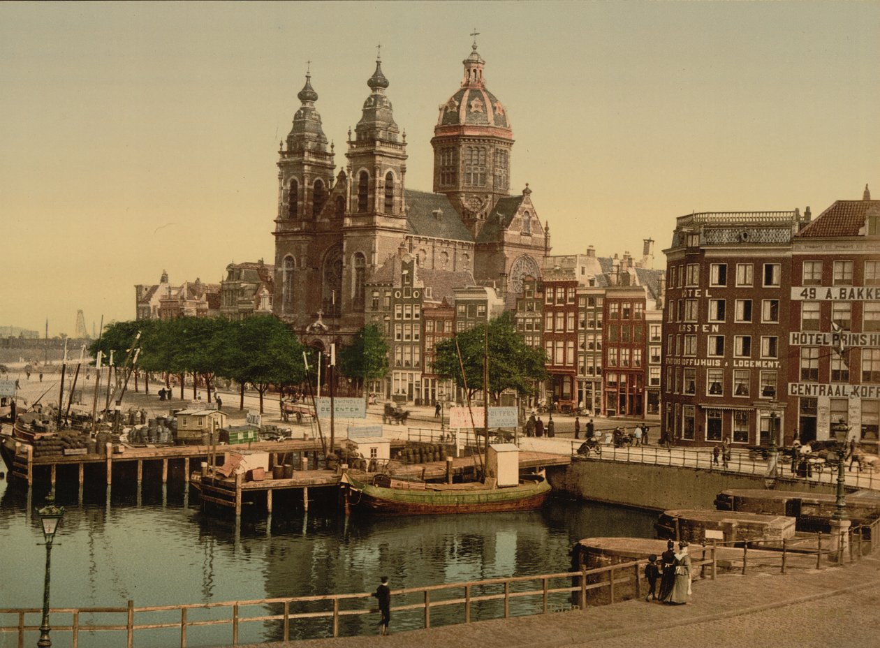 Nicolaaskerk, Amsterdam, 1890-90 door Detroit Publishing Co.