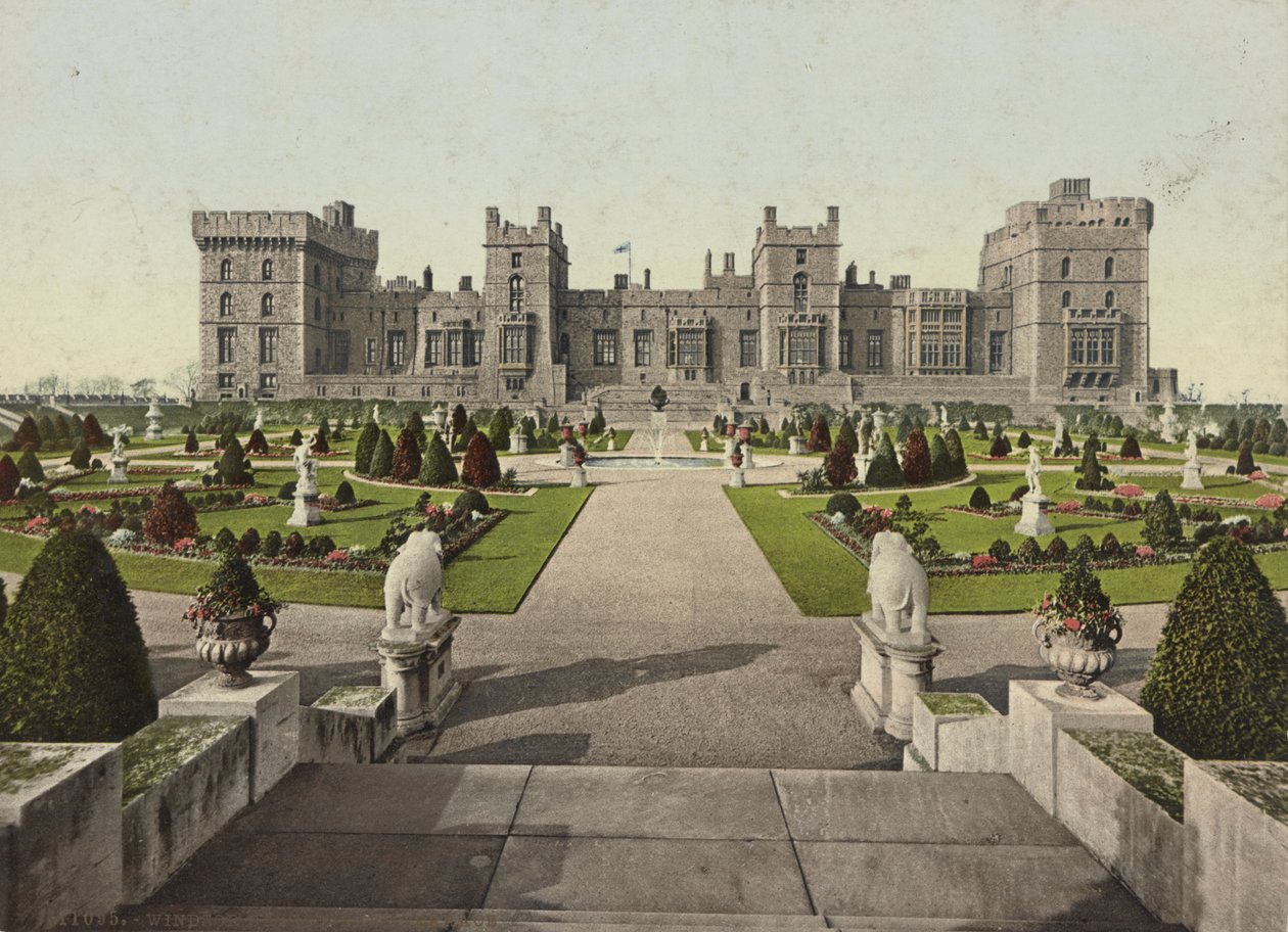 Oostterras van Windsor Castle, c.1900 door Detroit Publishing Co.