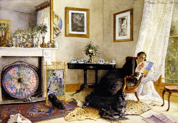 Interieur met de kunstenaar door Dewey Bates